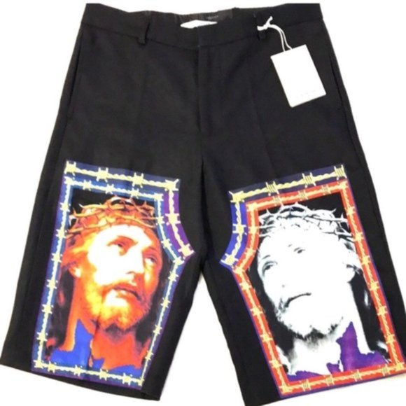 NWT GIVENCHY Jesus Printed Menβs Shorts - Picture 8 of 8